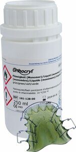 Пластмасса ортодонтическая Orthocryl зеленая (мономер) 250 мл